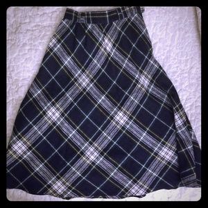 Vintage Alfred Paquet wool a-line skirt 60s 70s